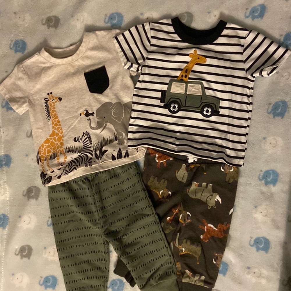 Bundle Set of Baby Boy Safari Outfits (6 months)